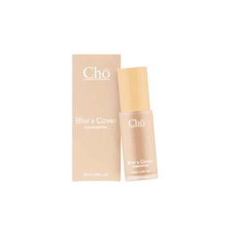 undefined - รองพื้นโช เบลอผิว CHO Blur & Cover Foundation SPF50 PA++++ มี 4 เฉดสี เนื้อแมท บางเบา ปกปิด ไม่หนา [แถมฟองน้ำแต่งหน้า] 
